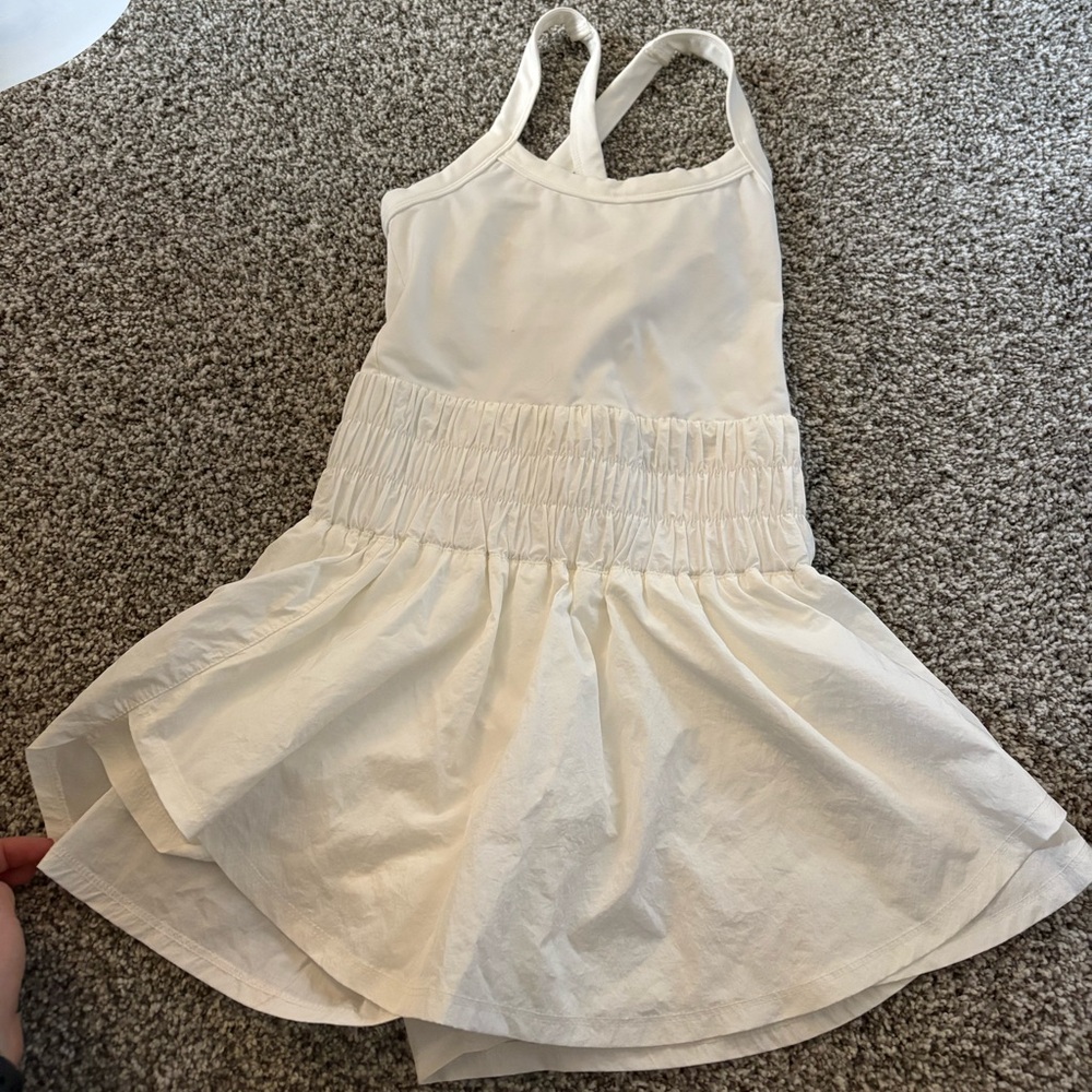 Free People White Sleeveless Athletic dress